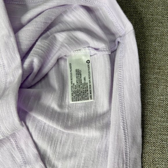 Cat & Jack Eyelet Shortsleeve Shirt Girl's L (10/12) Plus Crew Neck Violet NWT - Picture 8 of 9